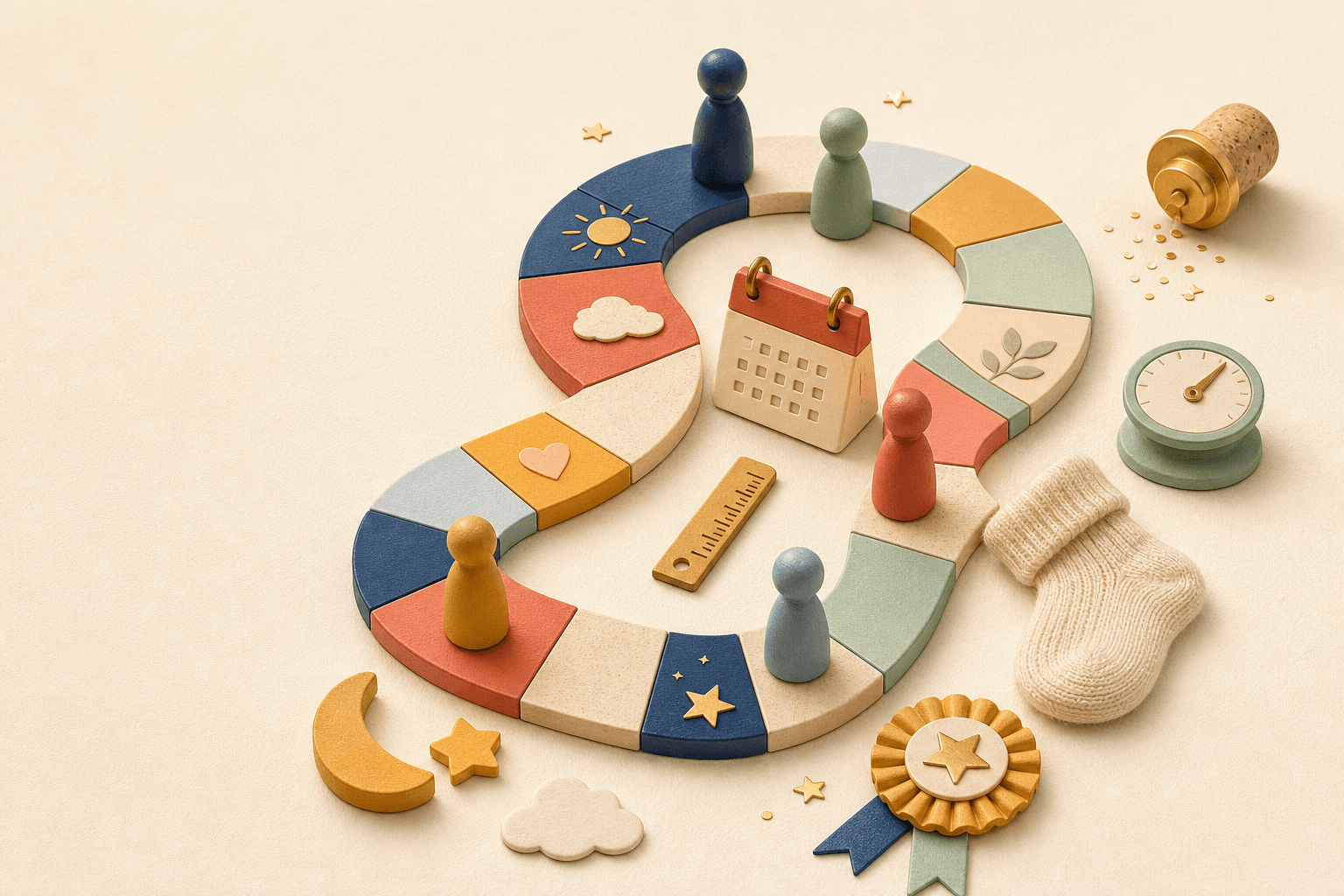 Jeu de pronostics de Bbron avec ses pions, son calendrier et ses étoiles